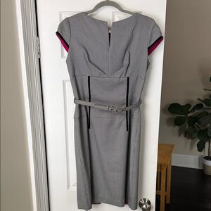 Anne Klein Gray Dress with Pink Trim